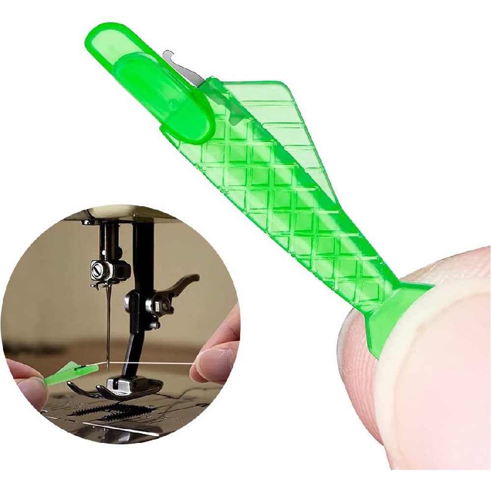 5pcs Mini Sewing Machine Needle Threader With Hook Plastic Needle ...