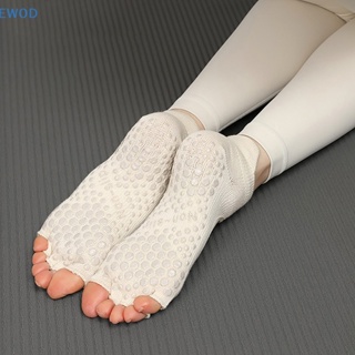 Women Half Finger Grip Ankle Short Backless Dancing Socks Five