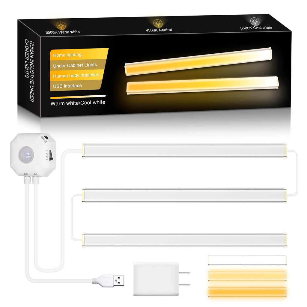 Cabinet lamp 2835 two-color temperature aluminum strip human body ...