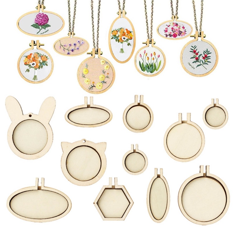 Left Mini Embroidery Hoop Rings for Different Kinds of Needle Art ...