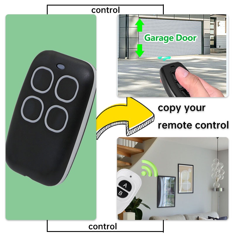 433Mhz Rf Clone Remote Control 50m 4 Button Copy Transmitter Fixed ...
