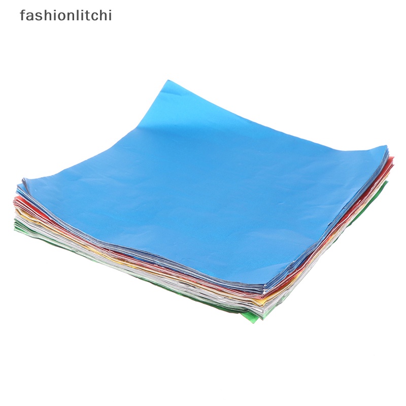 Fi 100 sheets 20*20cm Aluminium Foil Wrapper Paper Wedding Chocolate ...