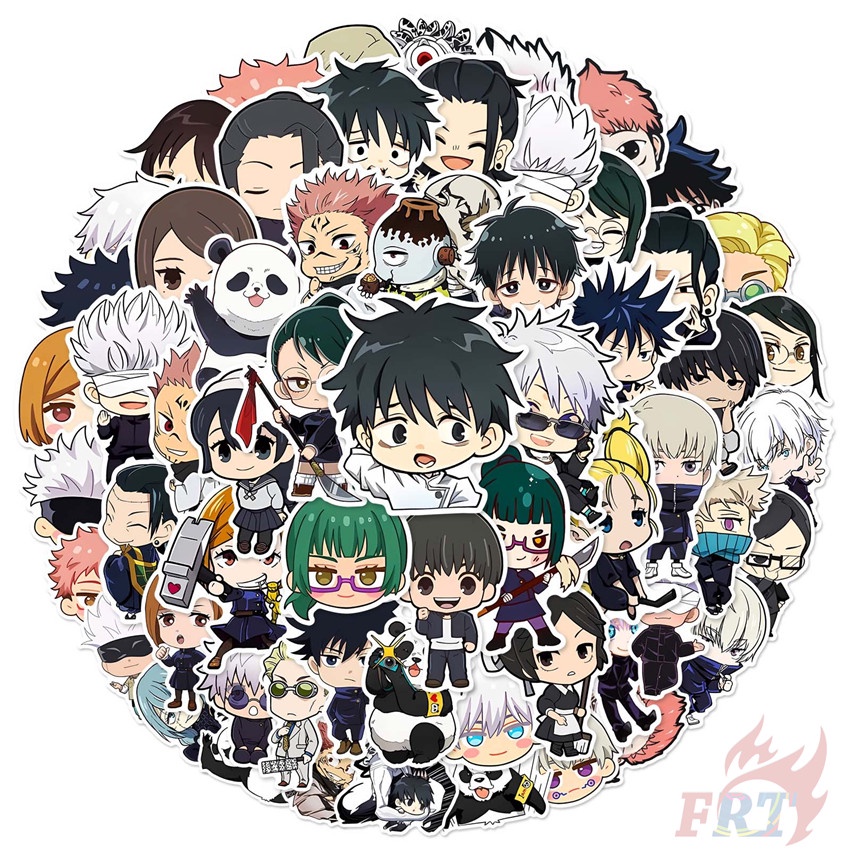 50Pcs/Set Q Jujutsu Kaisen Series 01 Stickers DIY Fashion Waterproof ...