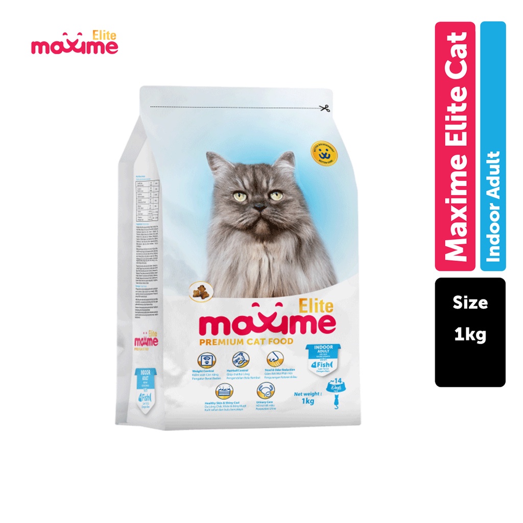 Maxime Elite Dry Cat Food Adult Indoor Cat 1kg Shopee Philippines