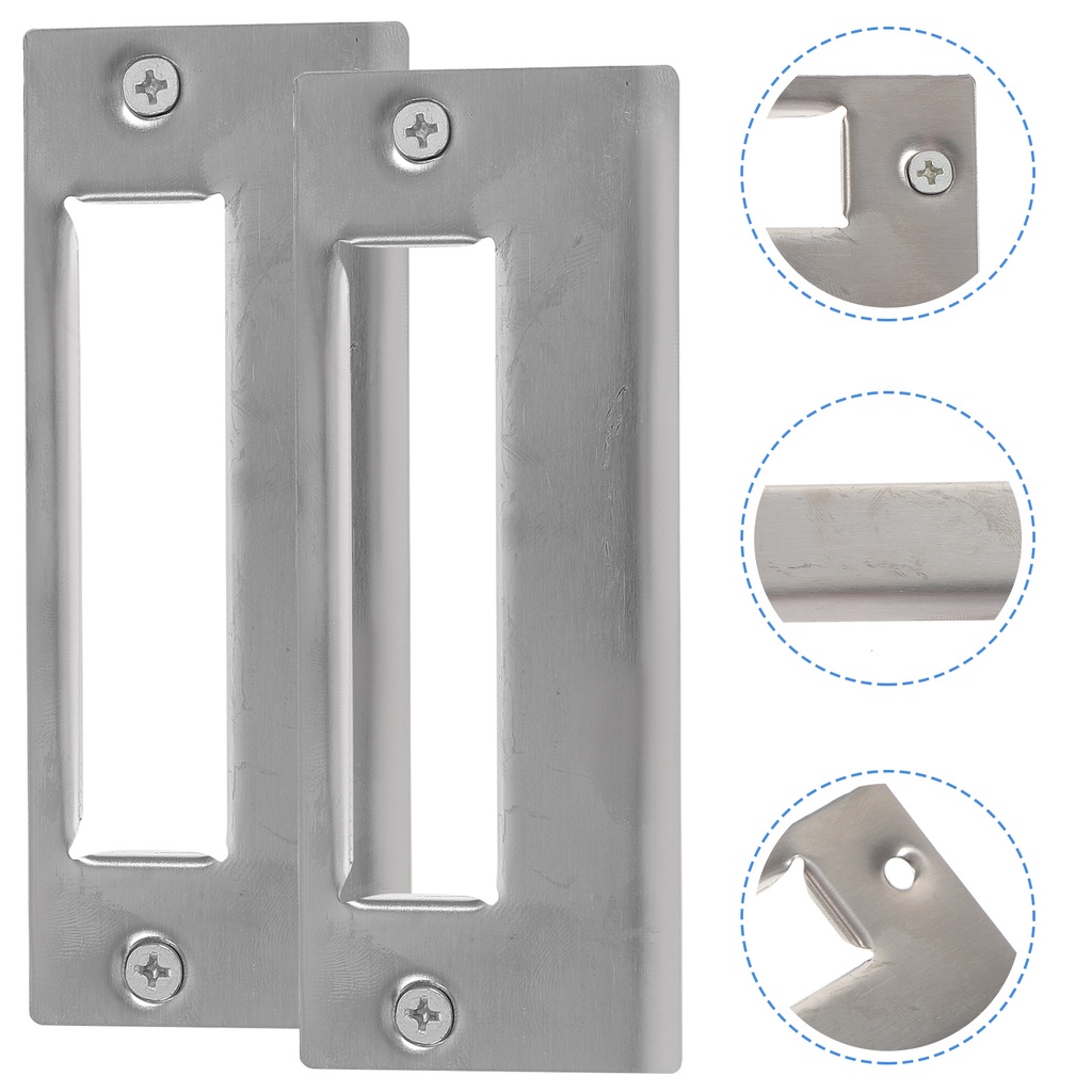 Door Plate Reinforcement Deadbolt Cover Stainless Strike Steel Kit Hole Filler Plates Kick
