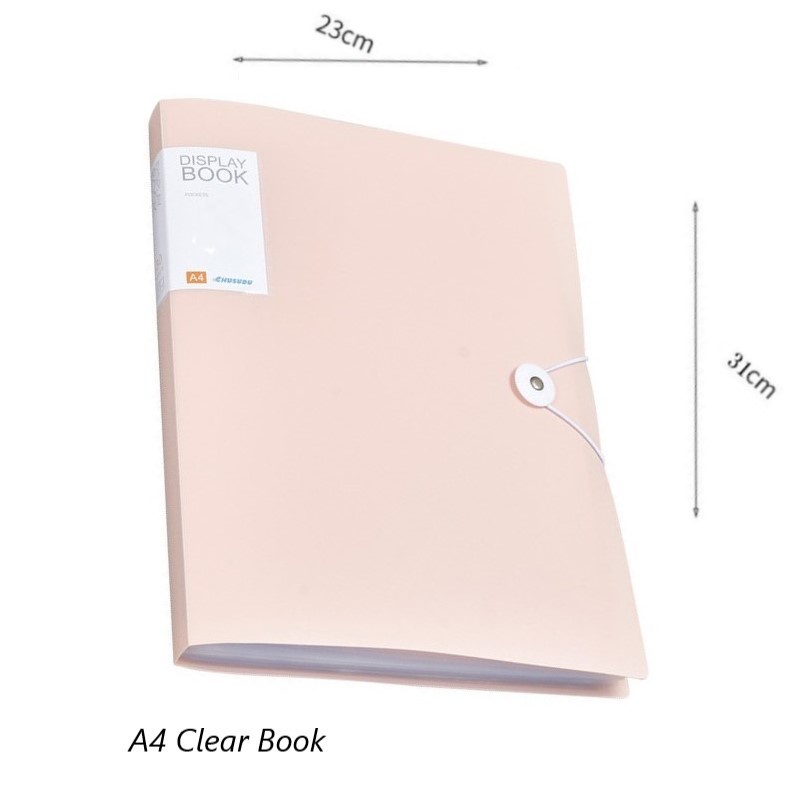 Clear Book Folder File Organizer Pink Clear Folder A4 Presentation Book
