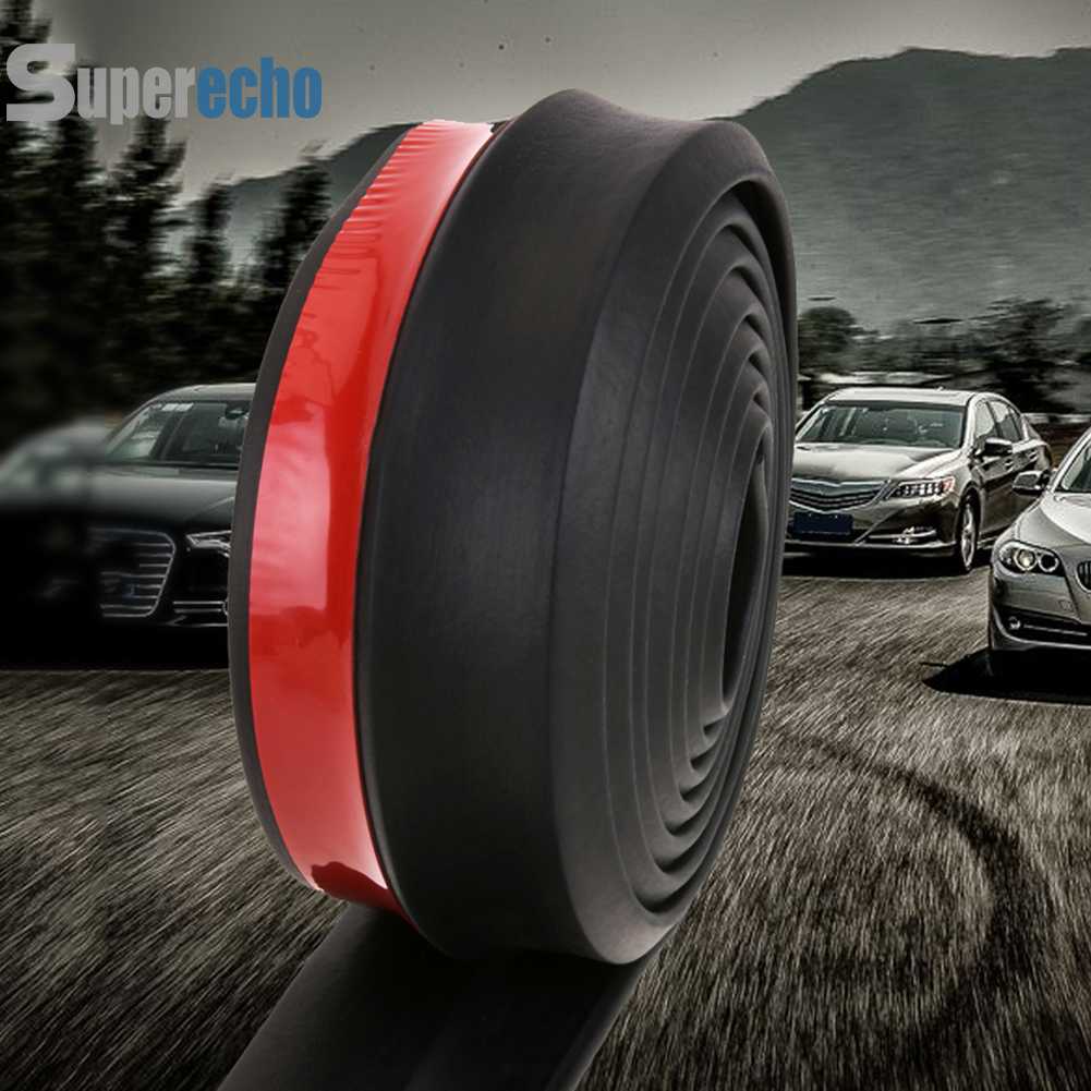Universal 2.5M Car Front Bumper Lip Rubber Bumper Protector Bumper Lip