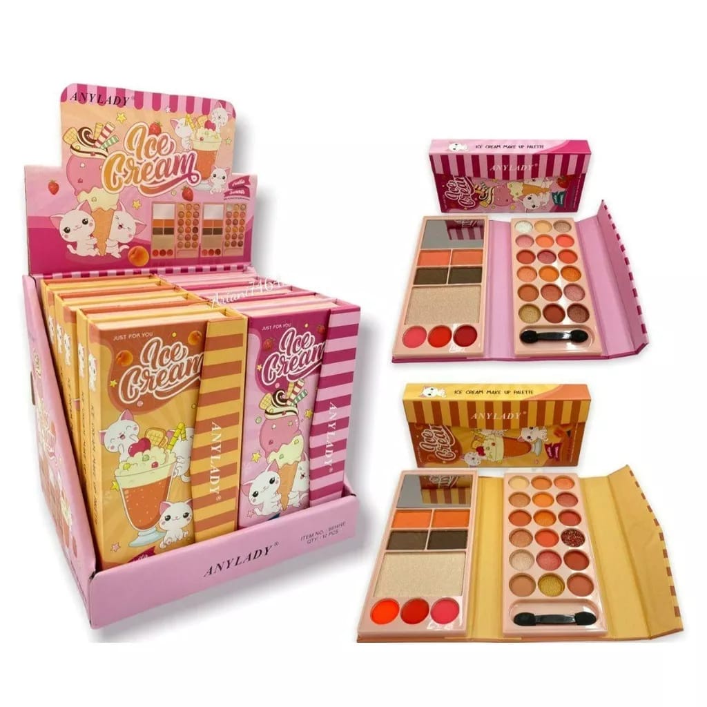 ANYLADY MAKE UP SET EYESHADOW PALLETE SWEET UNICORN ICE CREAM | Shopee ...