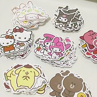 500Pcs/Roll Sanrio Stickers Kawaii Hello Kitty Melody Kuromi