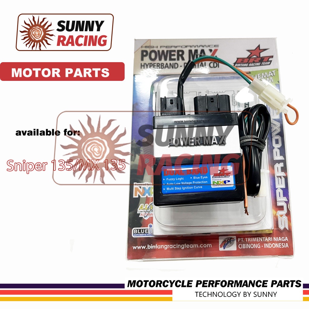 Sniper Mx 135 Racing Cdi Unit Brt Powermax Carbon No Cut Off Shopee