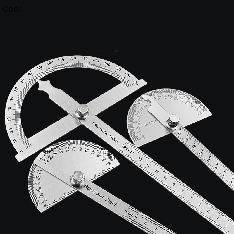 [co] 180 Degree Protractor Metal Angle Finder Goniometer Angle Ruler ...