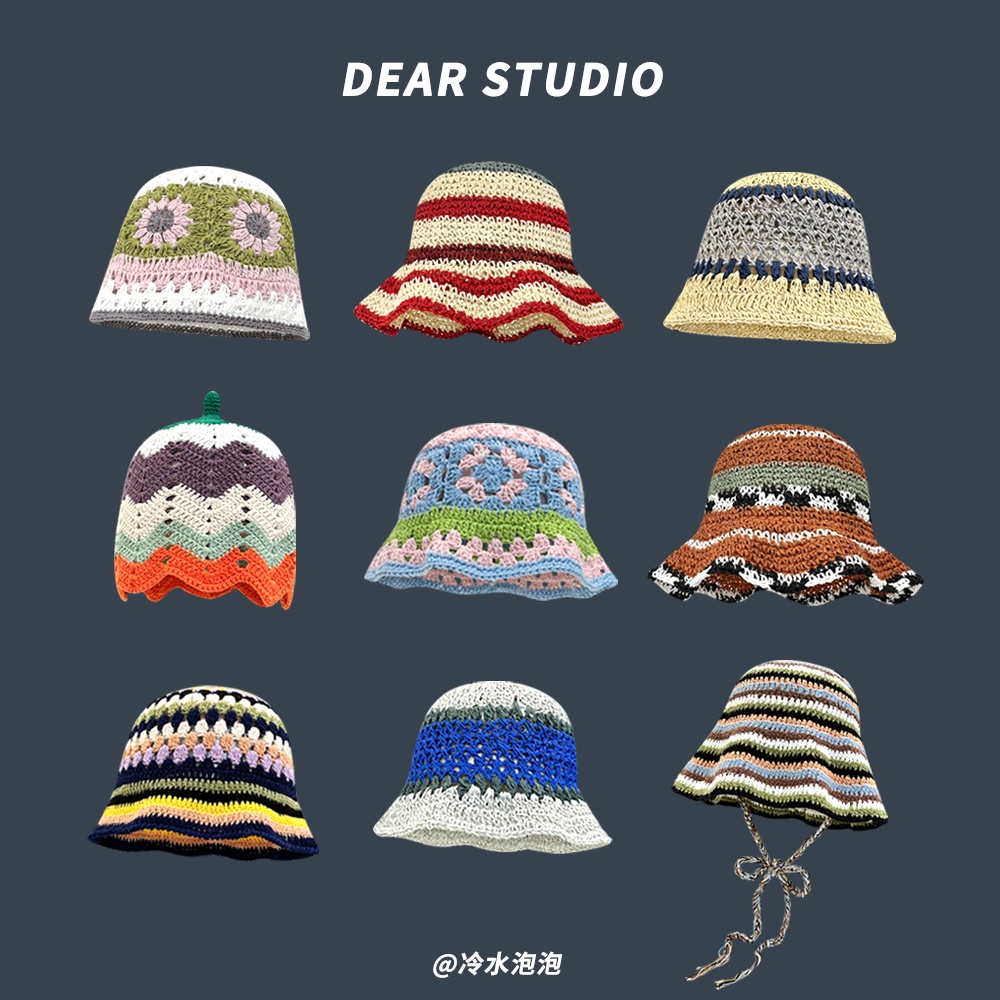 japanese-retro-hollow-flower-hand-knitted-pot-hat-female-spring-summer