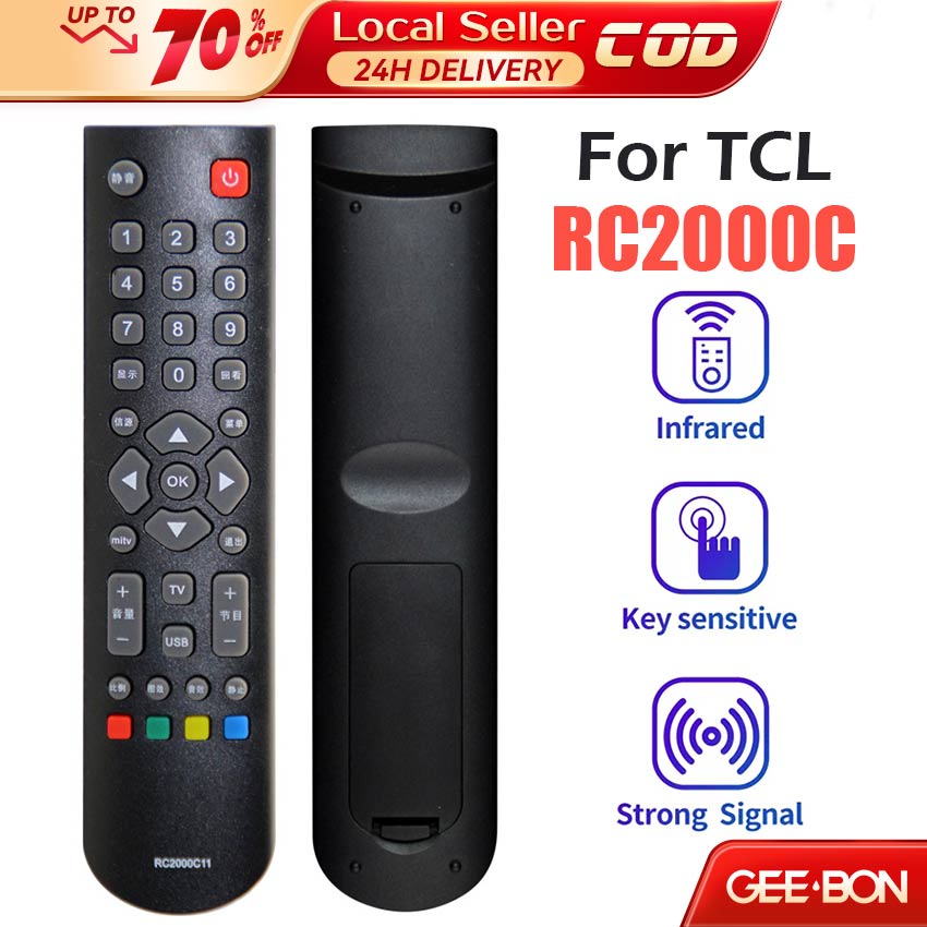 GEEBON TCL RC 2000C Remote Control For TCL Led Lcd TV Unviersal Smart ...