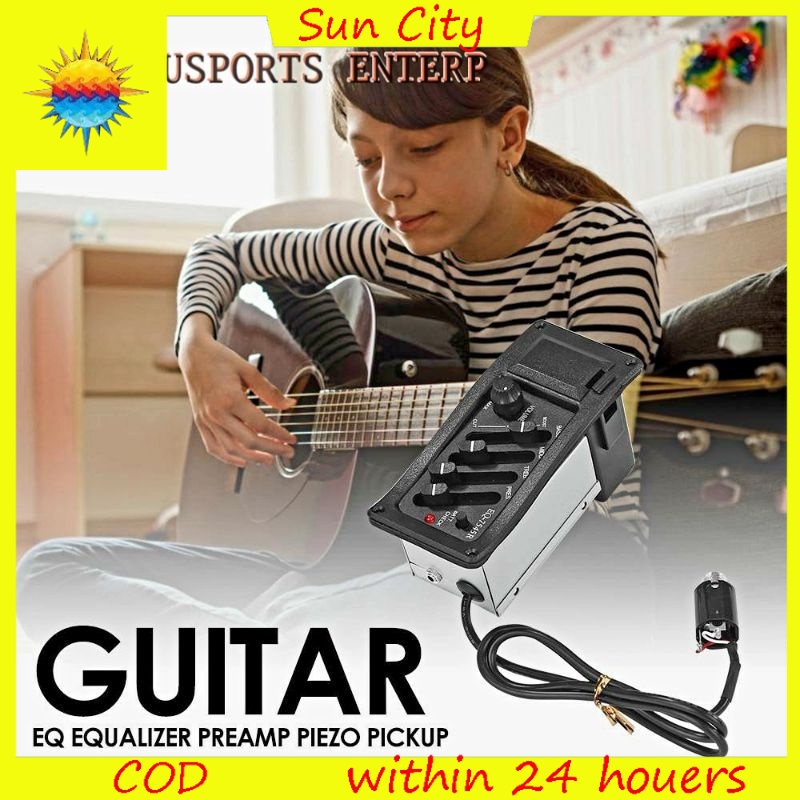 Preamp Chitarra Acustica KOCAN - EQ 4 Bande, Tuner, Pickup Piezo, Modello EQ-7545R