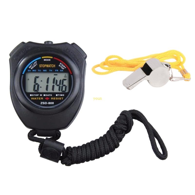 youn Stopwatch Timer Digital Stopwatch with Large Display Buttons