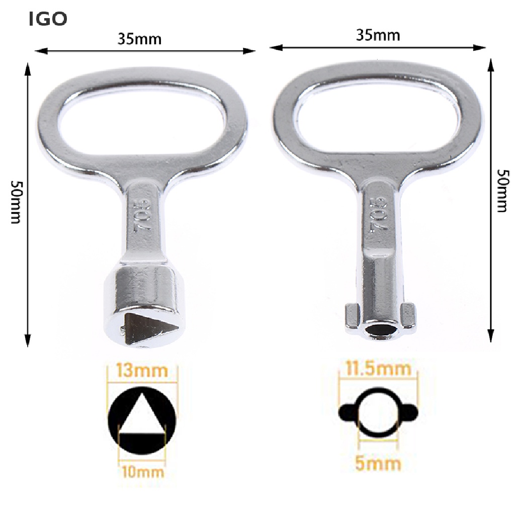 IGO Panel Lock Key Universal Wrench Triangle/Socket Electrical Cupboard ...