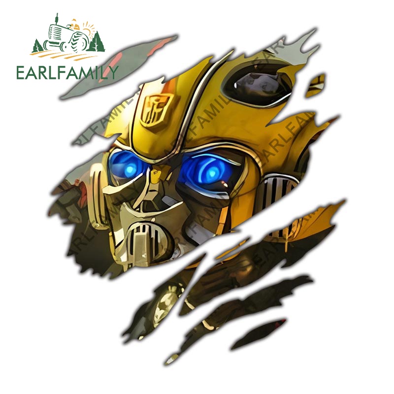 EARLFAMILY 13cm Tansformers Bumblebee Tear Car Stickers Motorcycle ...