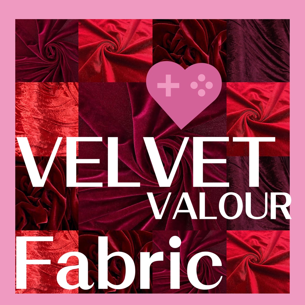 VELVET VALOUR SMOOTH FABRIC PER YARD 63/65" FIXED WIDTH Shopee