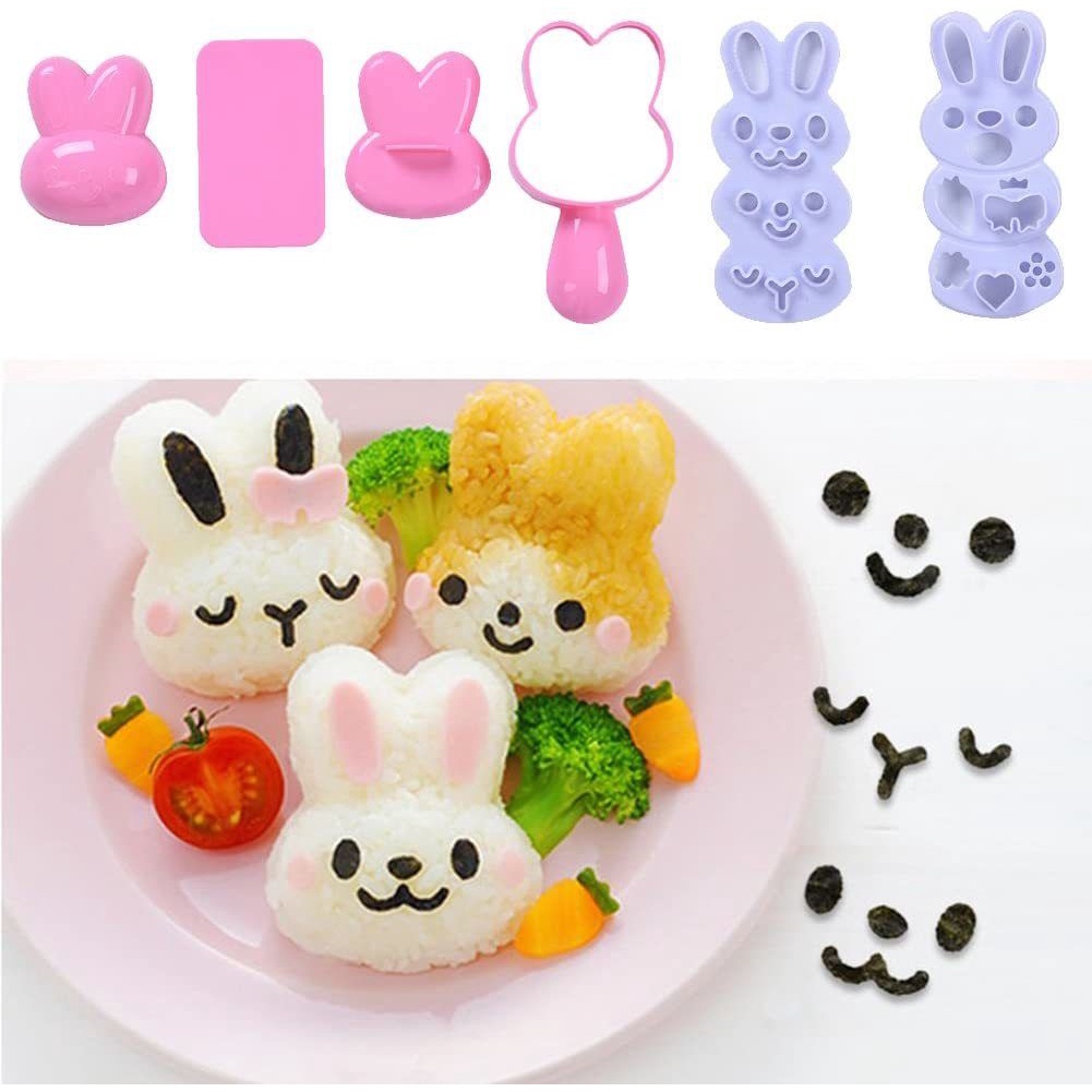BT0408 BUNNY BENTO RICE MOLD & CUTTER SET | Shopee Philippines