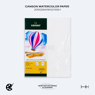 CANSON WATERCOLOUR PAPER 200gsm. 12x18, 10's