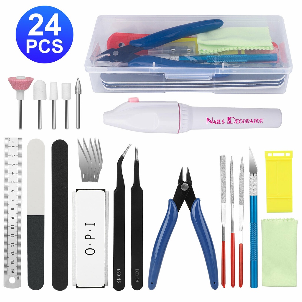 24Pcs/Set Gundam Modeler Basic Tools Craft Repair Kit Car Model Hobby ...