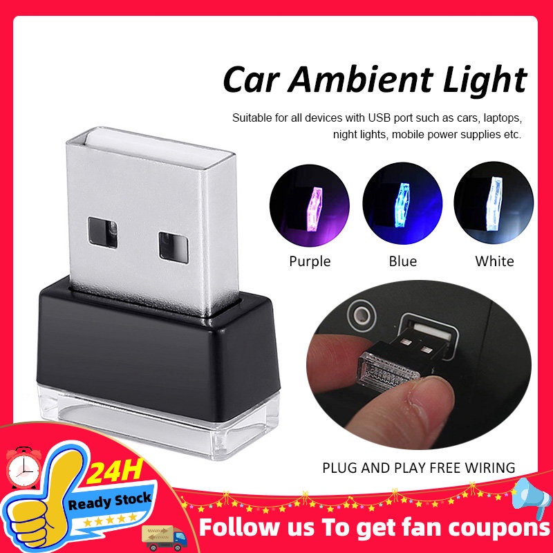 Car USB Star Projector LED Neon Atmosphere Light Car Roof Interior ...