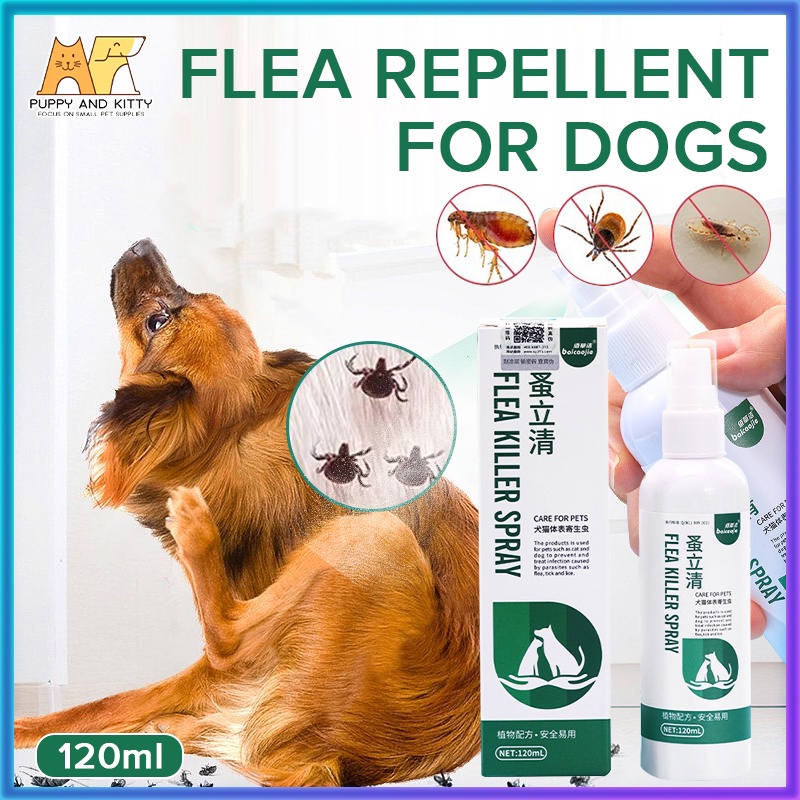 Pet Flea Spray 120ml For Dog And Cat Flea Removal Spray Shopee