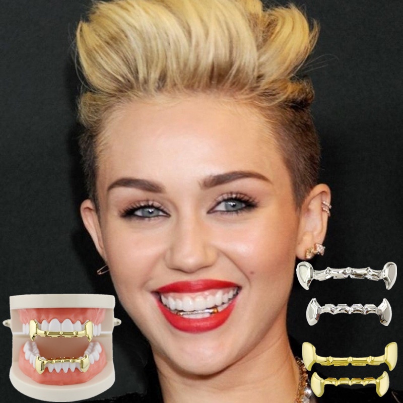 Plated Teeth Grill Set for Rap Singers, Silver ,Gold, Top and Bottom ...