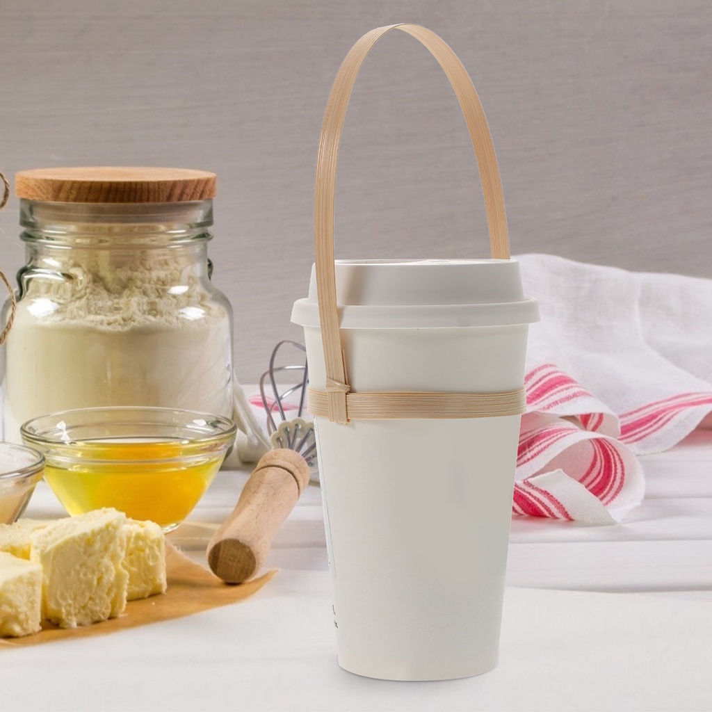 Cup Holder Carrier Drink Tray Coffee Take Outgo Beverage Rattan ...