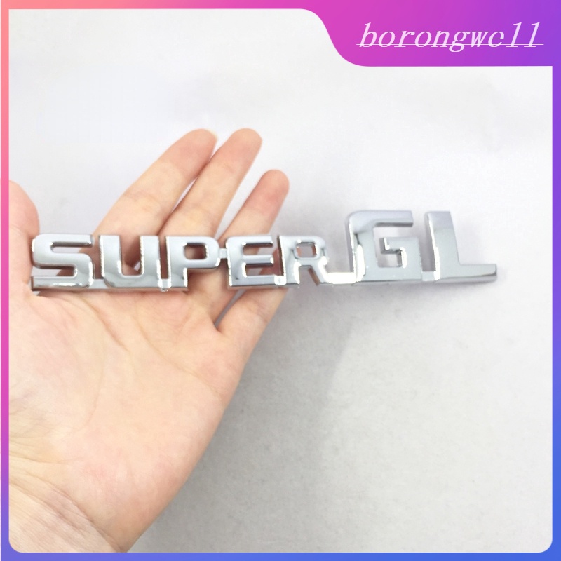 1 x ABS Chrome SUPER GL Logo Letter Car Side Rear Trunk Emblem Sticker ...