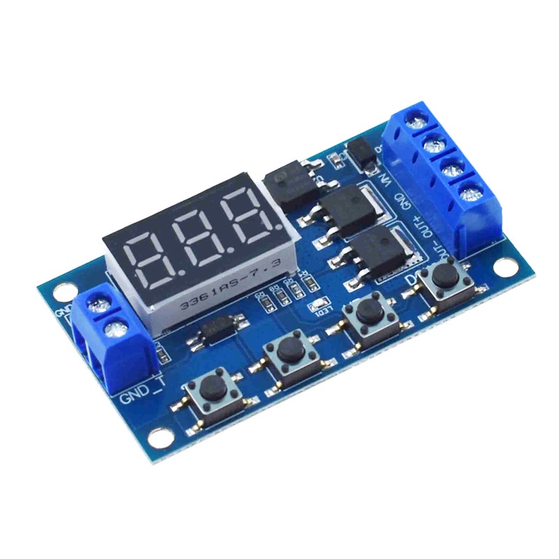 DC 12V 24V Dual MOS LED Digital Time Delay Relay Trigger Cycle Timer ...