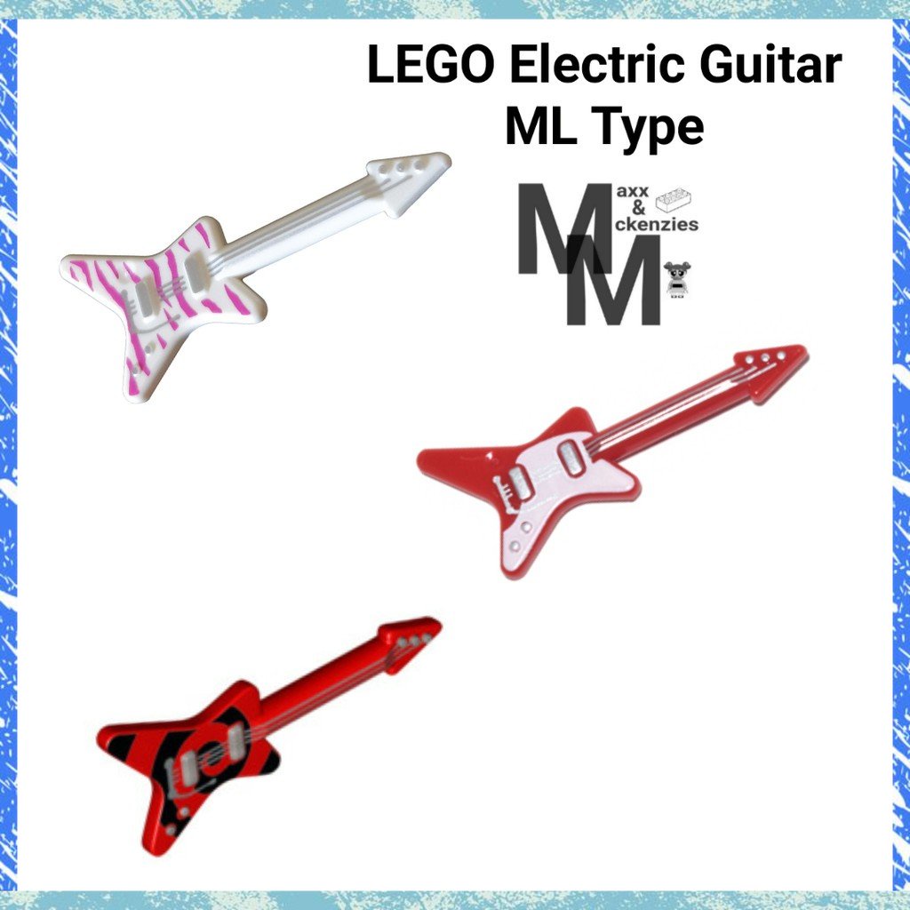 Electric Guitar 'ML' Type LEGO Minifigure Accessory Shopee Philippines