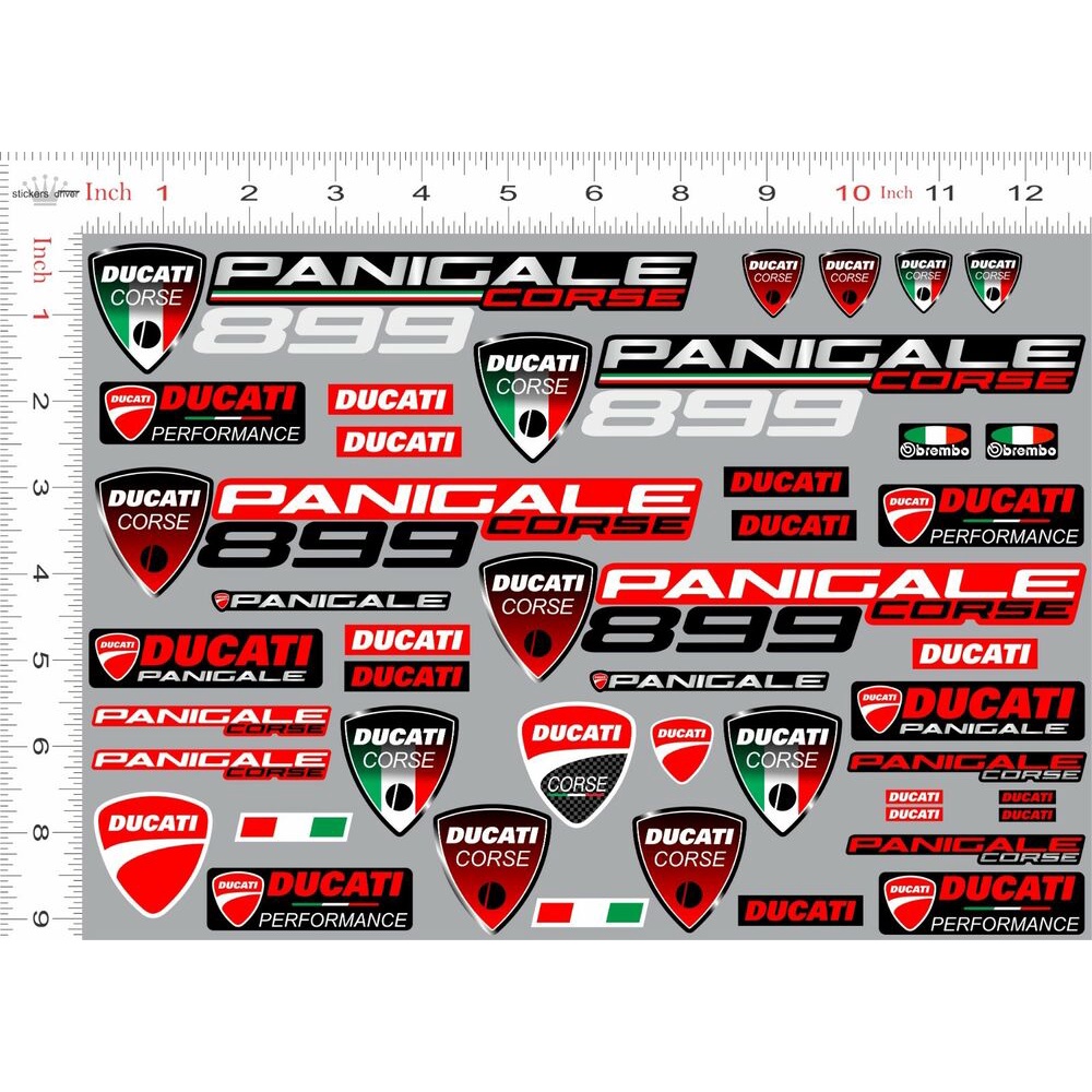 DUCATI PANIGALE 899 Decals Motorcycle stickers Ducati Corse Performance