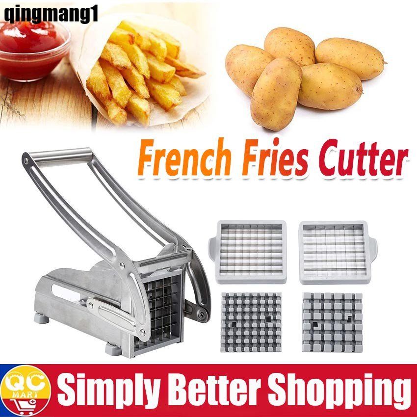 Stainless Steel French Fries Potato Chips Strip Slicer Cutter Chopper