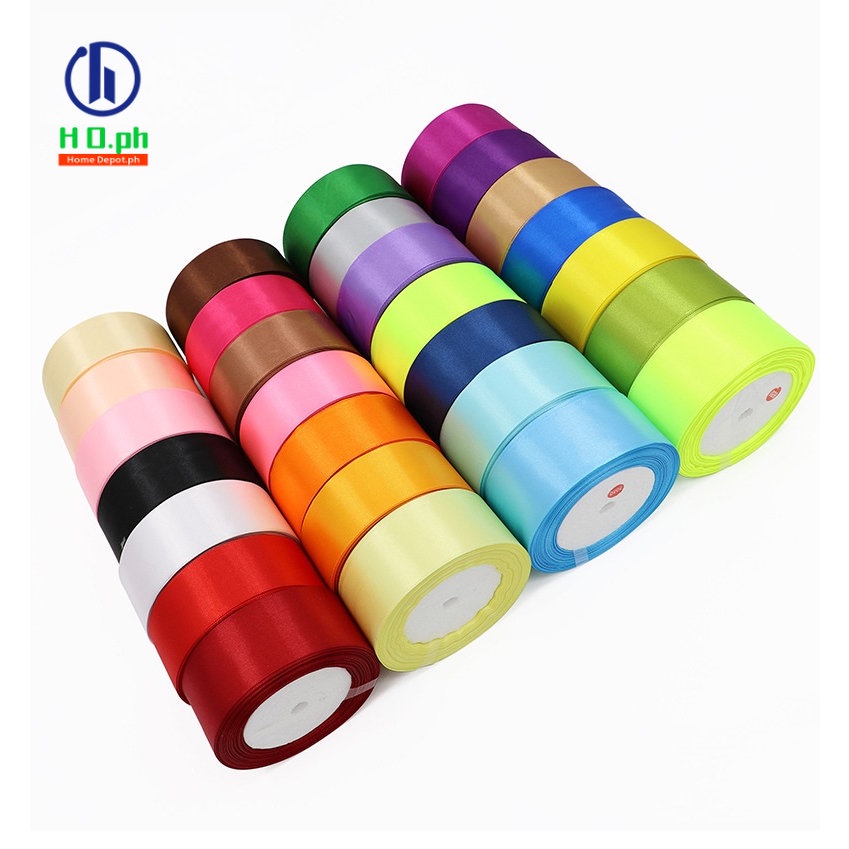 COD Various colors 25 yards/roll 4 cm ribbon satin ribbon decorative