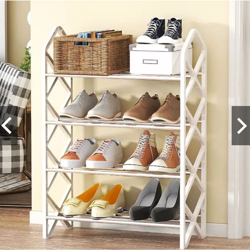4 Layer Shoe Rack Rhombus Assembly Storage Rack | Shopee Philippines