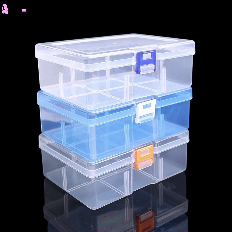 Plastic Dustproof Storage Boxes Jewelry Earring Screw Case Large ...