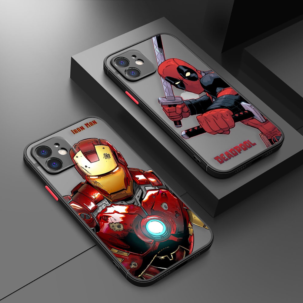 Skin Feel Cell Phone Case Soft Shockproof Funny Deadpool Ironman Marvel ...