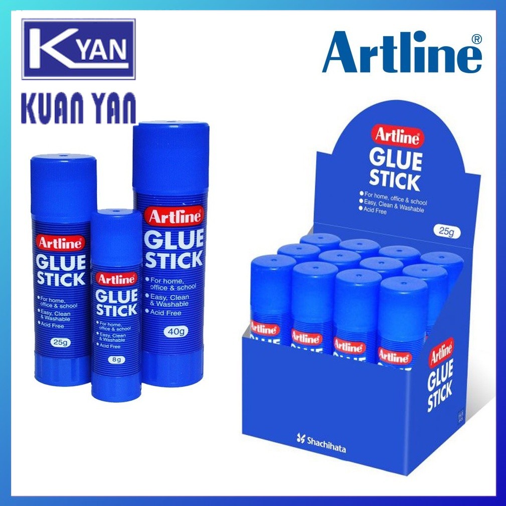 Artline Glue Stick/Adhesive Glue/Artline Gum/Dry Glue School Glue (8G ...