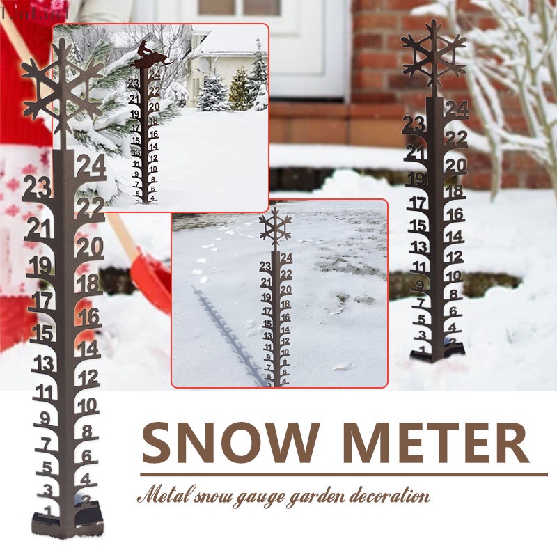 Outdoor Retro Snow Gauge Creative Yard Stick Ruler Measurement | Shopee ...