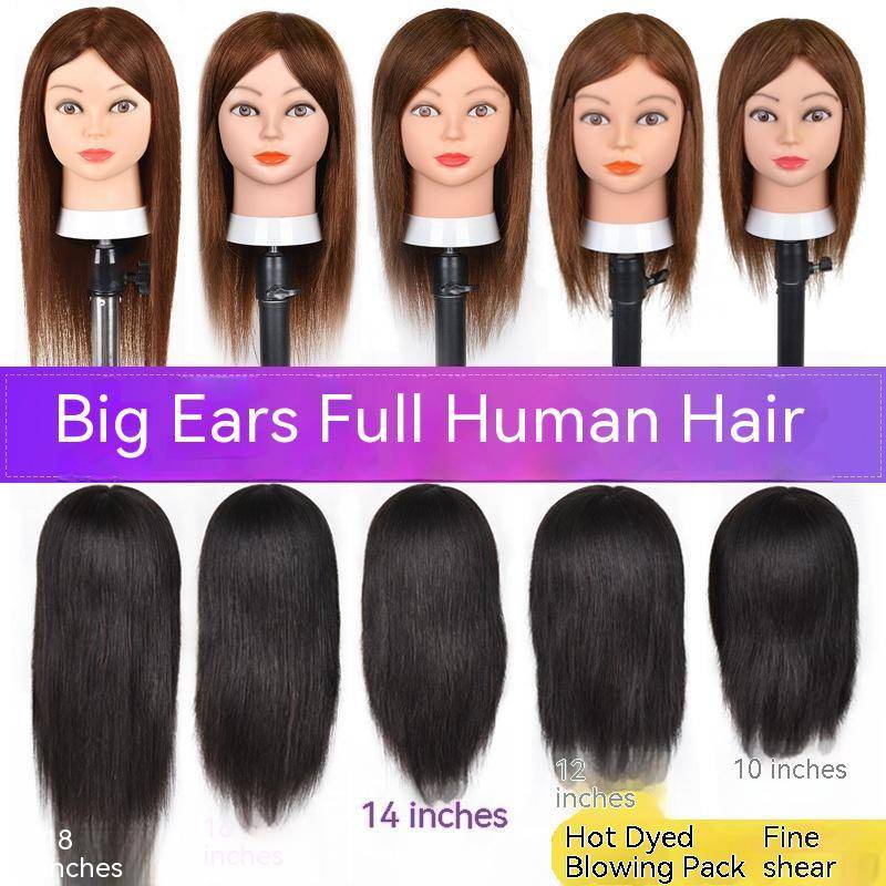 100 Real Human Hair Salon mannequin head Practice Training Head Model Salon Hairdressing Head wig accessories Shopee Philippines