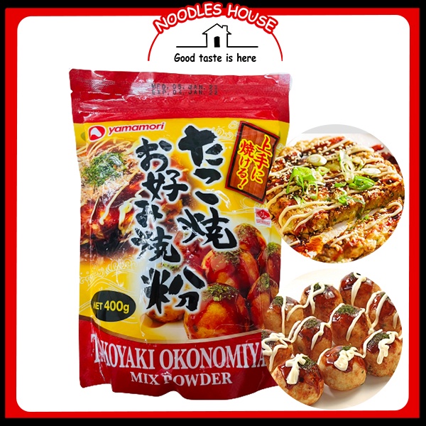 Pancake Powder & Yamamori Octopus Cake 400g - Yamamori Takoyaki ...