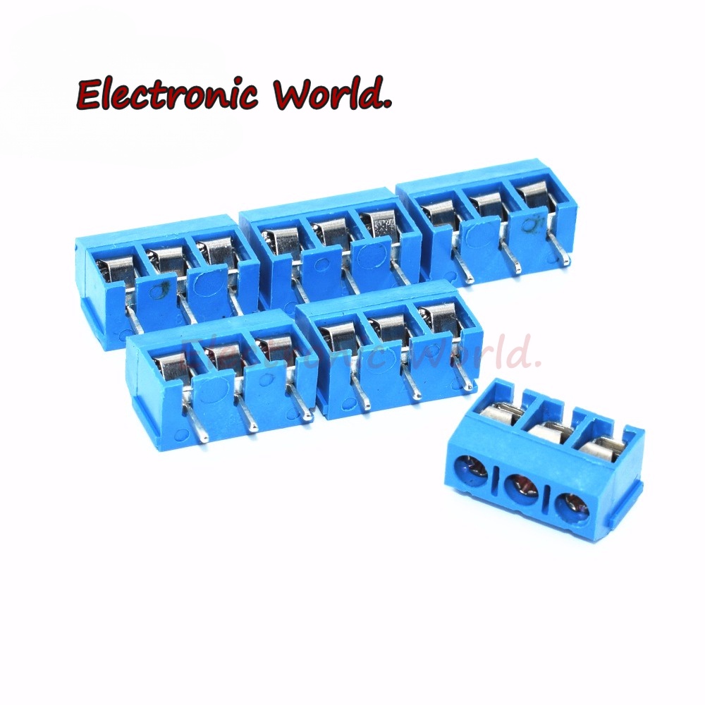 MCXK-E 100PCS 3 Pin KF301-3P KF301-2P Screw Terminal Block Connector