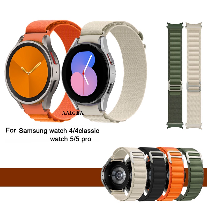 Nylon Strap Alpine Loop Band for Samsung Galaxy Watch 4/5/6/7/FE 40mm ...