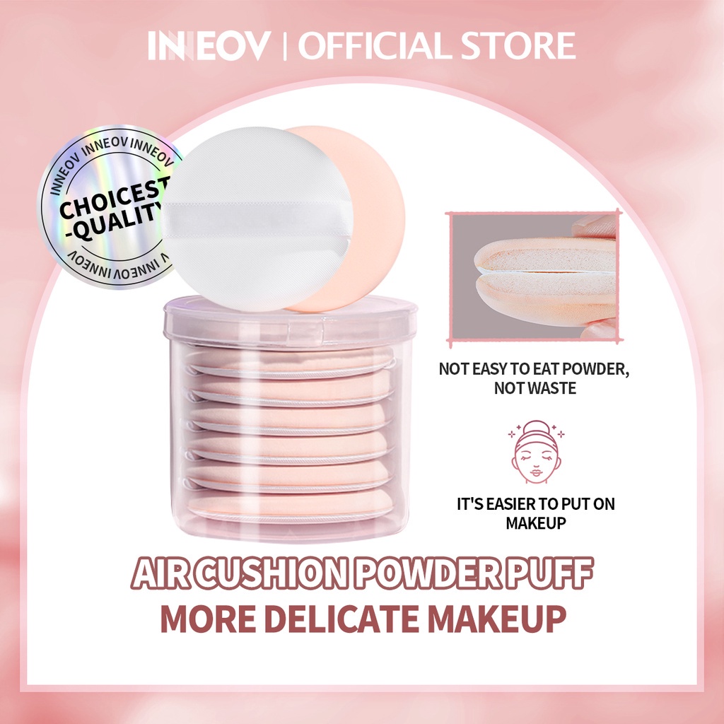 7Pcs Round Powder Puff Soft Air Cushion Makeup Sponge Foundation ...