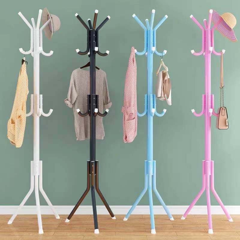 9 Hook Hanging Pole Rack Clothes Hanger Coat stand Storage | Shopee ...