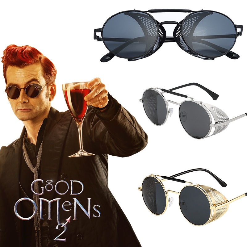 Good Omens Glasses Devil Crowley David Tennant Steampunk Retro Eyewear