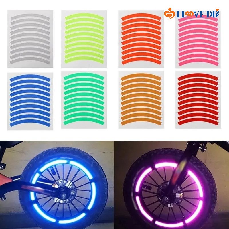 12Pcs Children's Balance Bike Reflective Stickers/ Bicycle Wheels