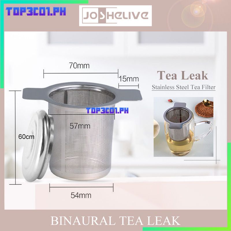 304 Stainless Steel Tea Leak With Cover Filter Grid Binaural Tea Leak Coffee Leak Tea Filter