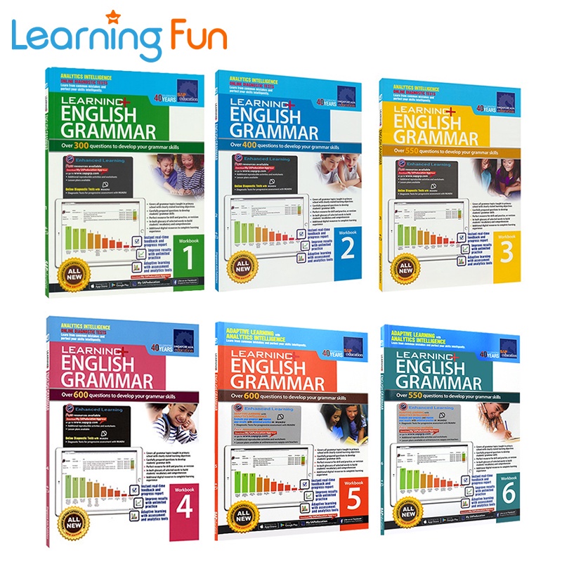 6Books SAP English Grammar Workbook for Children Singapore Exercise ...